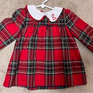 Cecil and Lou holiday plaid toddler girl dress